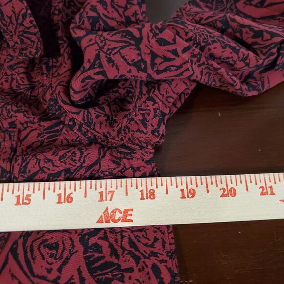 Rock & Republic Womens Rose Floral Button Hi-Low Top Size S Red Vamp Whimsigoth - Picture 12 of 13